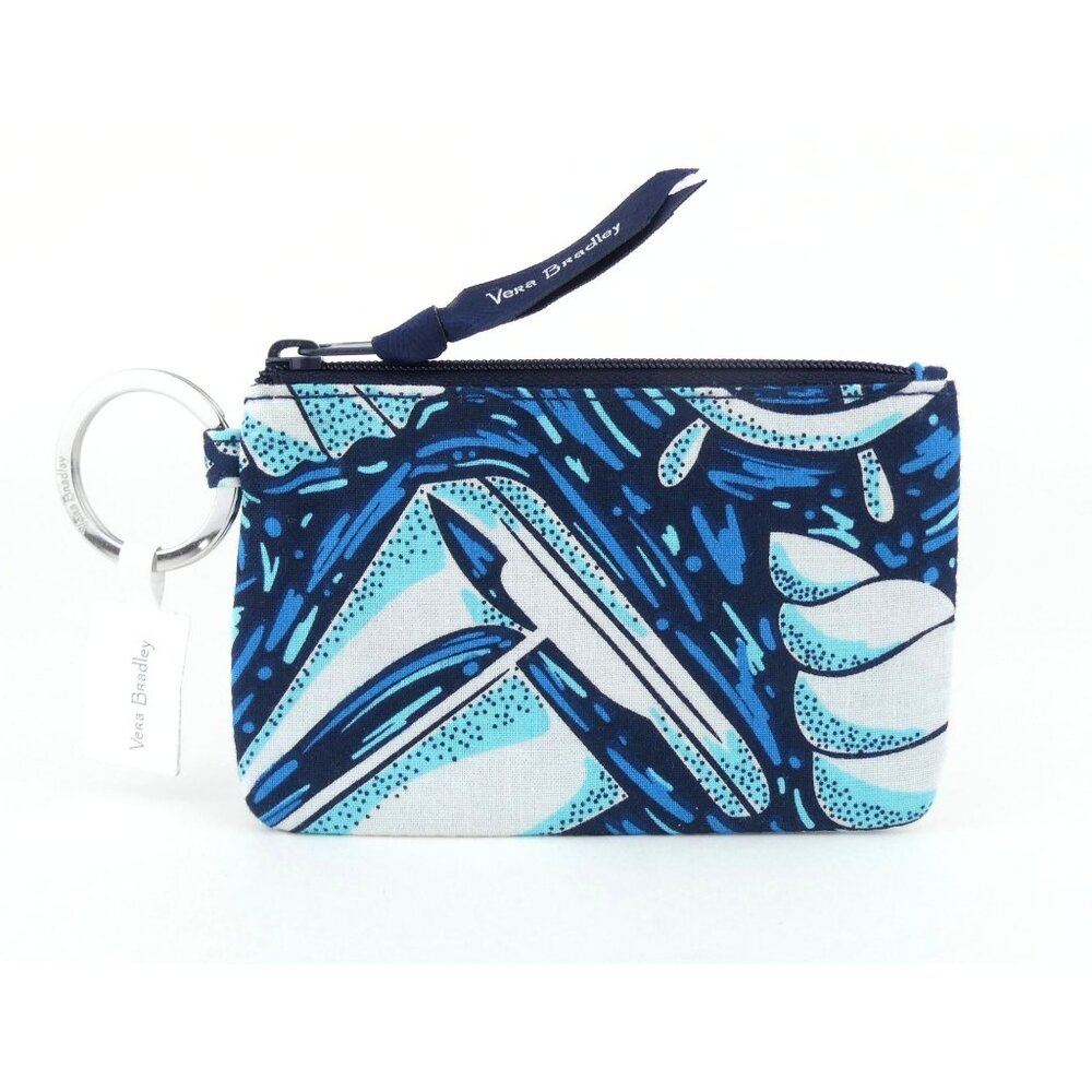 Vera Bradley Shore Enough Cotton Zip Id Case NWT